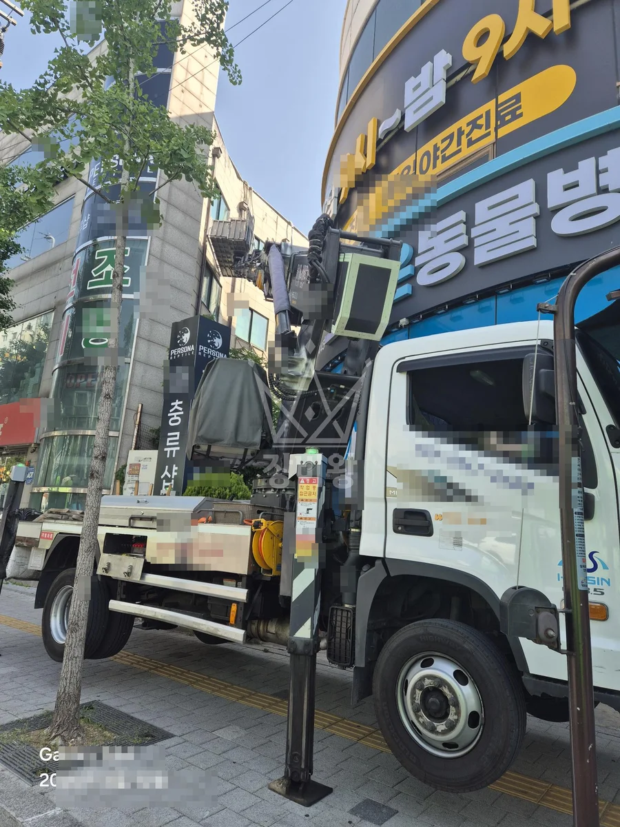 서울 노원구 스카이차 에어컨 작업 현장