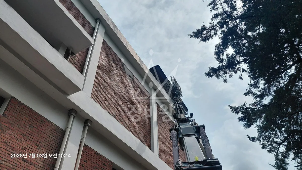 서울 강남구 역삼동 스카이차 외벽 작업 작업 현장