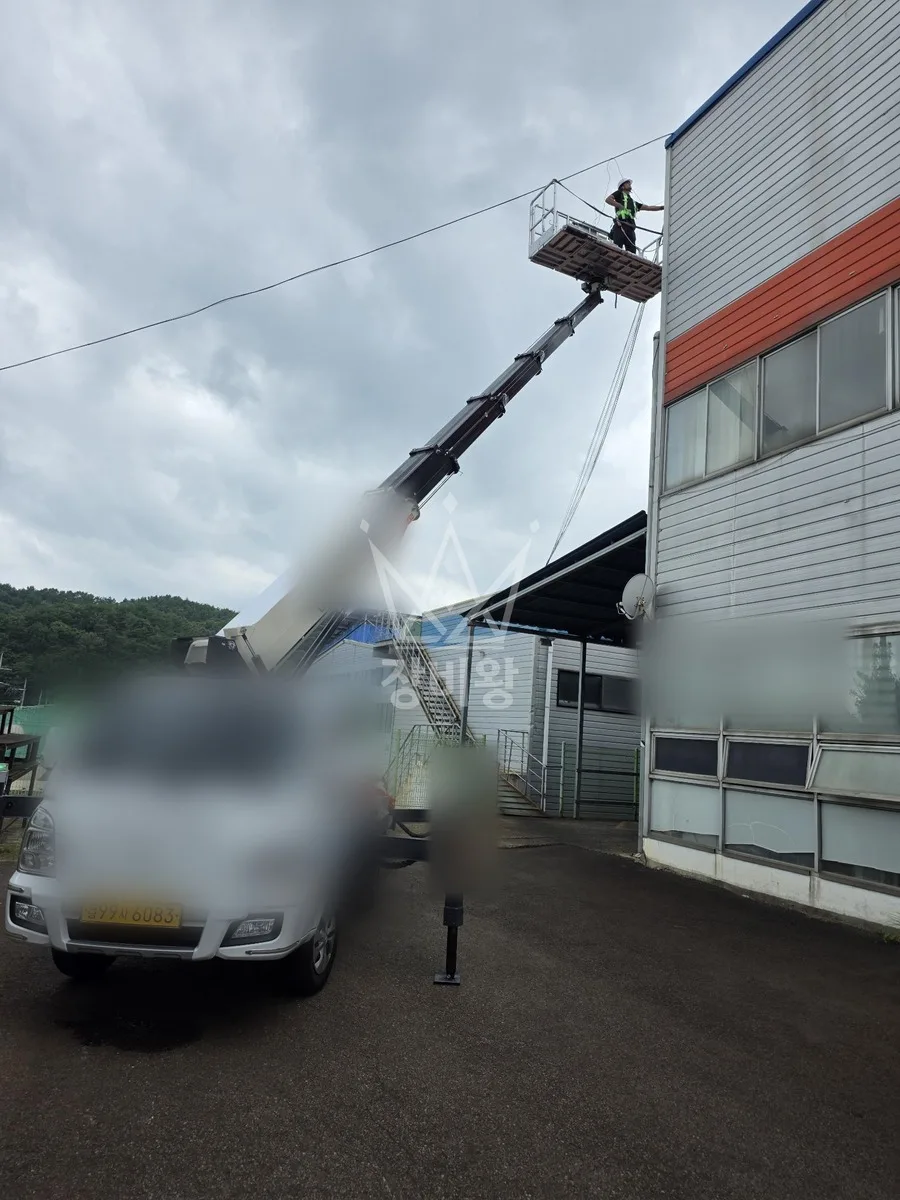 경남 거제시 옥포동 스카이차 에어컨 작업 현장