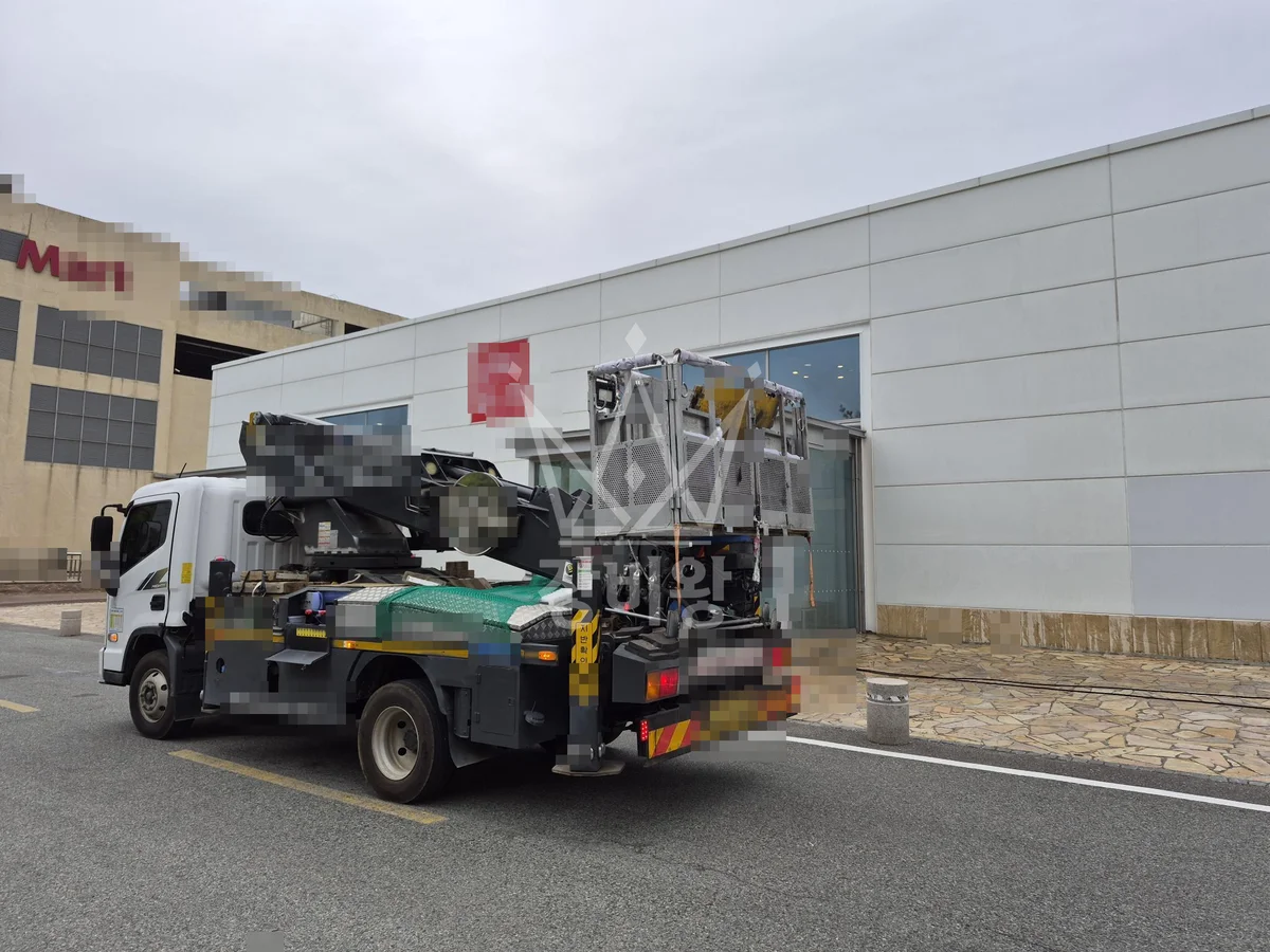 울산 북구 구유동 스카이차 에어컨 작업 현장