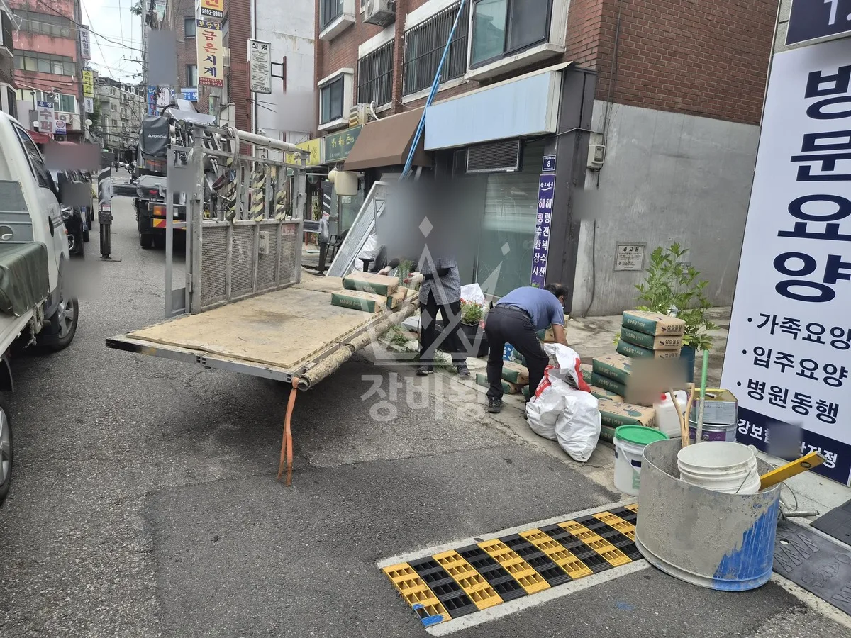 제주 서귀포시 안덕면 상창리 스카이차 CCTV 작업 현장