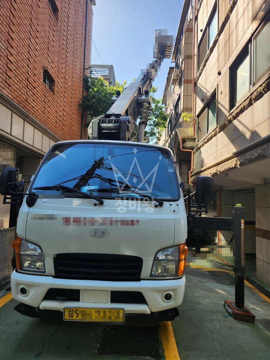 서울 송파구 잠실동 스카이차 외벽 작업 작업 현장