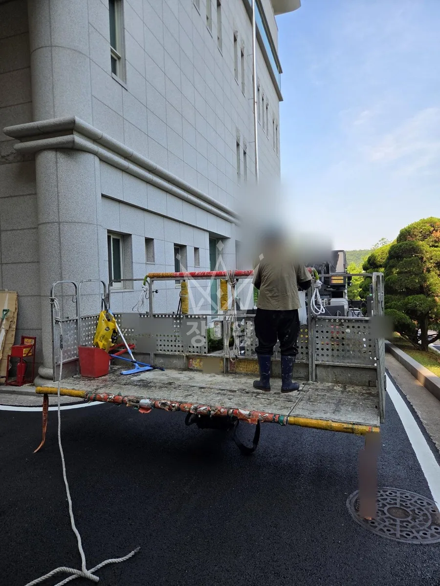 충북 제천시 스카이차 에어컨 작업 현장