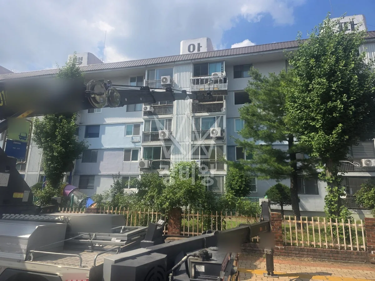 경기 평택시 도일동 스카이차 에어컨 작업 현장