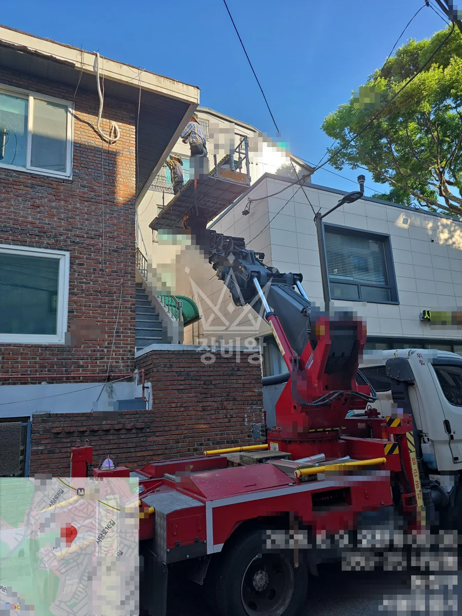 서울 동작구 동작동 스카이차 외벽 작업 작업 현장