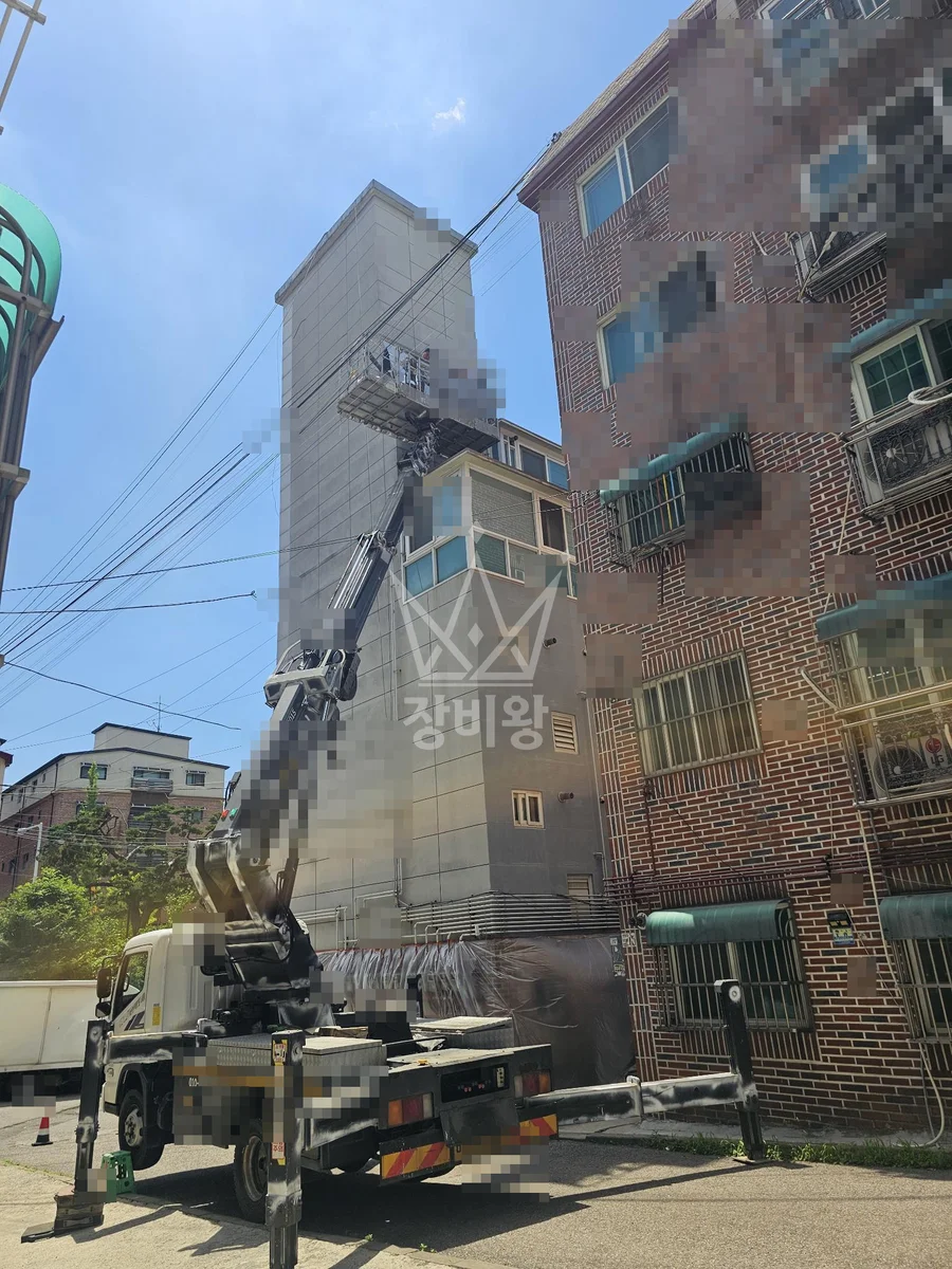 경기 고양시덕양구 강매동 스카이차 간판 작업 현장