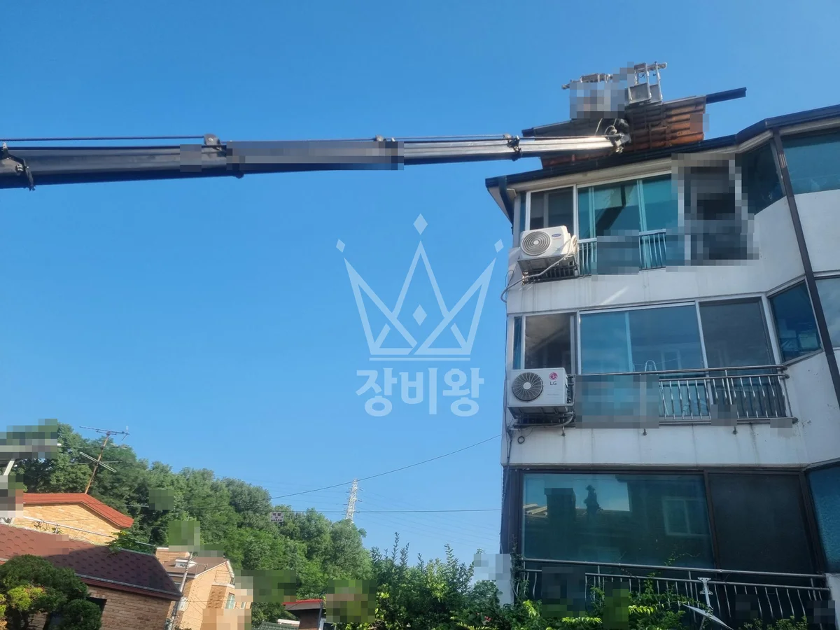 서울 광진구 자양동 스카이차 간판 작업 현장