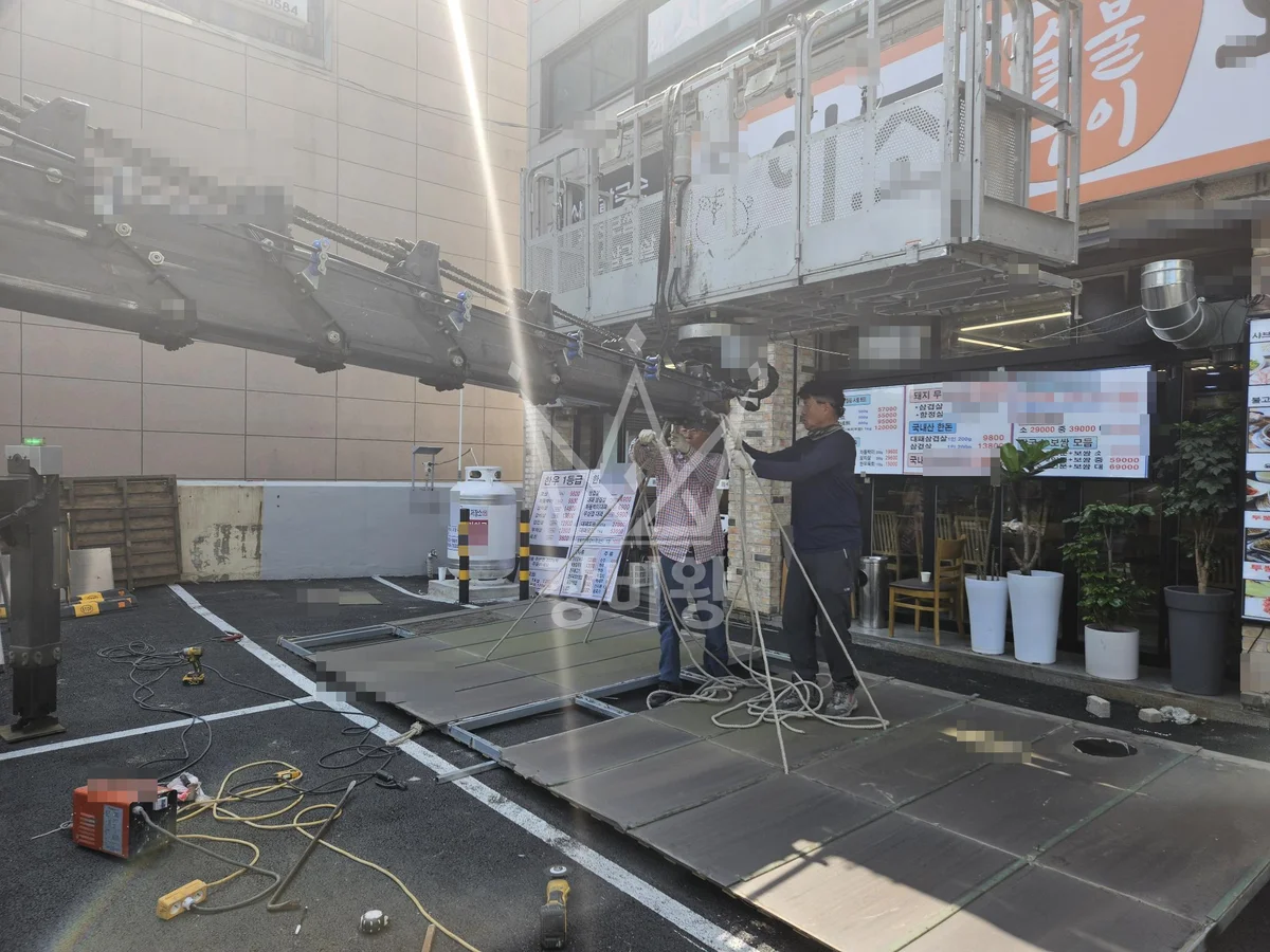 경기 용인시처인구 스카이차 CCTV 작업 현장