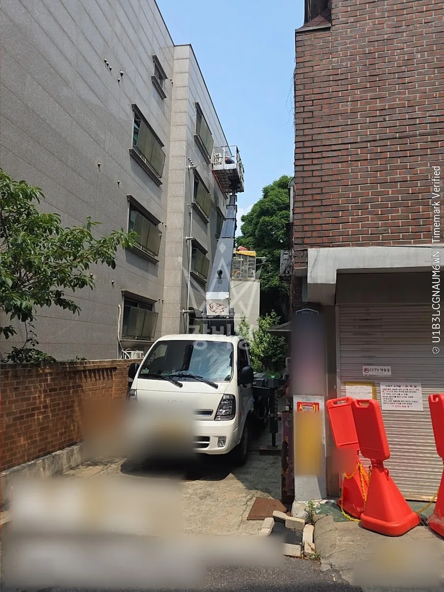 서울 서대문구 홍은동 스카이차 외벽 작업 작업 현장