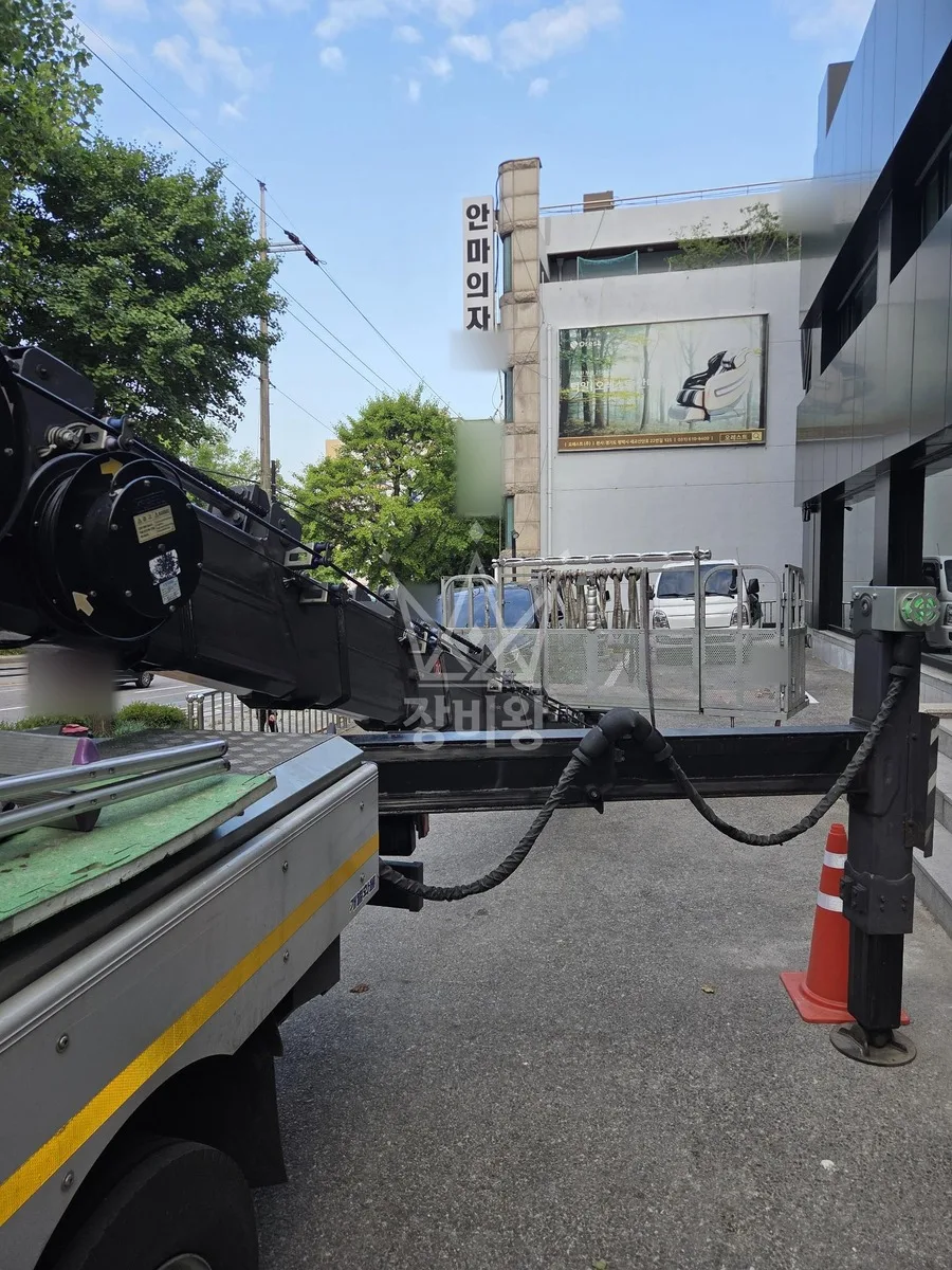 인천 남동구 수산동 스카이차 철골 작업 현장