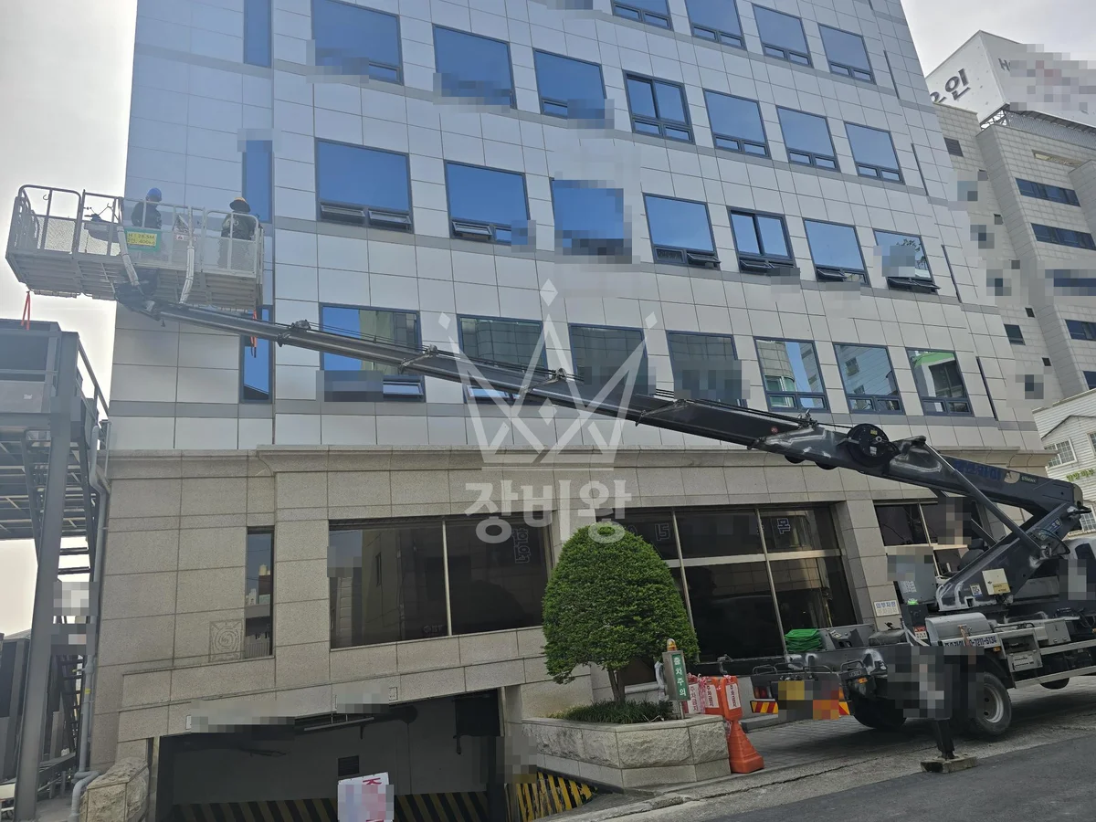 전남 해남군 스카이차 조경 작업 현장
