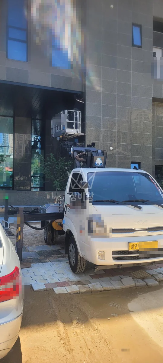 서울 영등포구 양화동 스카이차 외벽 작업 작업 현장