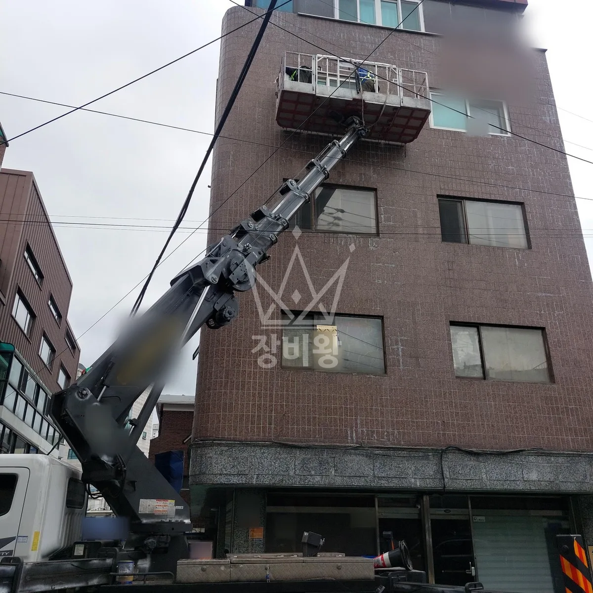 서울 중구 오장동 스카이차 외벽 작업 작업 현장