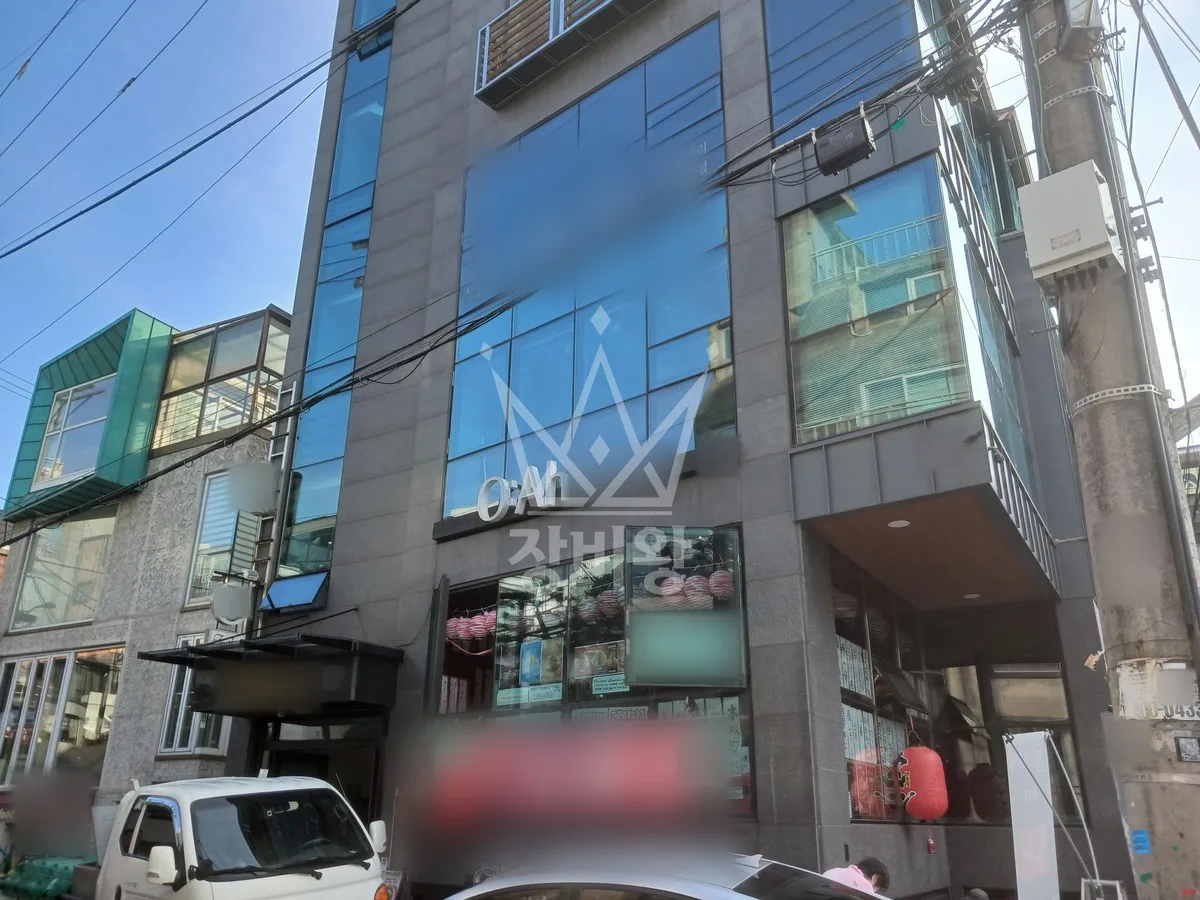 서울 마포구 아현동 스카이차 간판 작업 현장