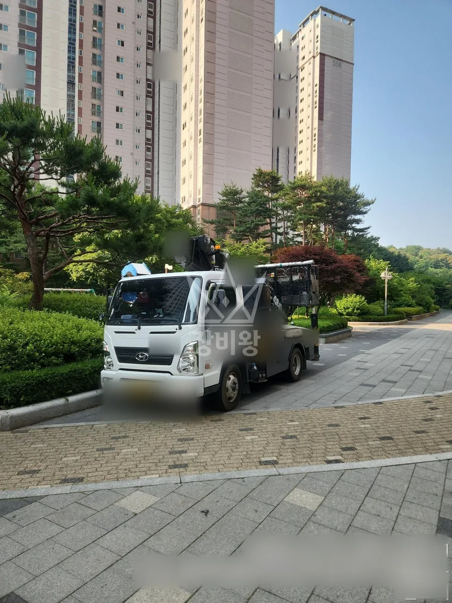 경기 김포시 스카이차 간판 작업 현장