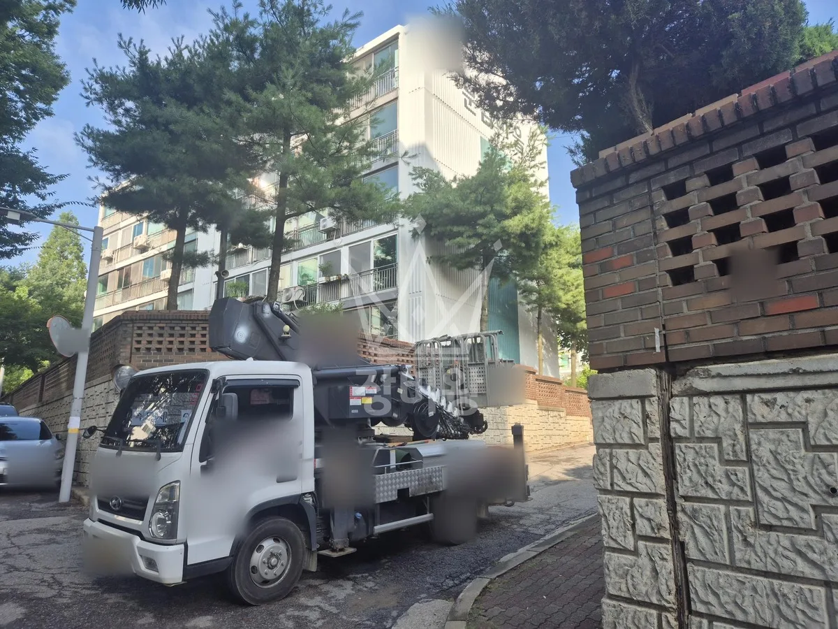 인천 연수구 동춘동 스카이차 철골 작업 현장