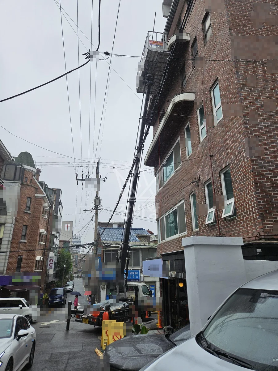 서울 동작구 사당동 스카이차 수목 관리 작업 현장