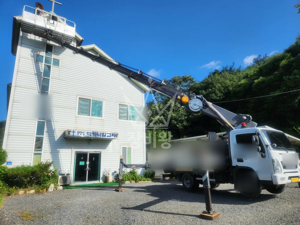 충남 부여군 은산면 스카이차 수목 관리 작업 현장