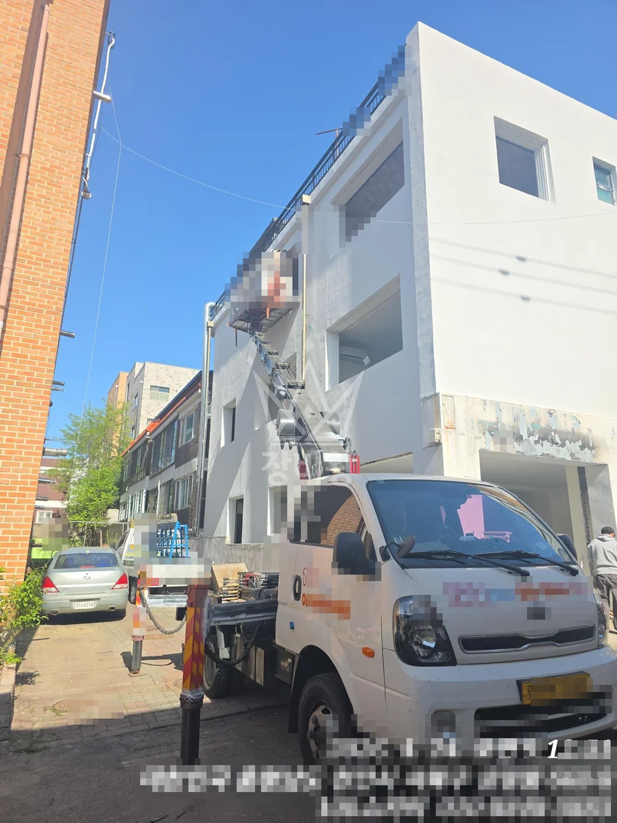 충남 천안시 스카이차 CCTV 작업 현장
