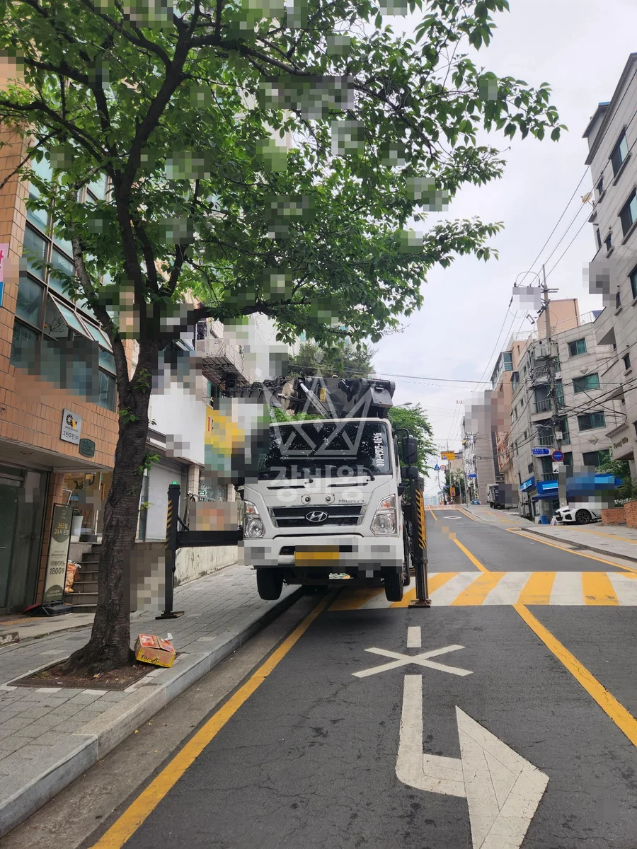 서울 성북구 길음동 스카이차 외벽 작업 작업 현장