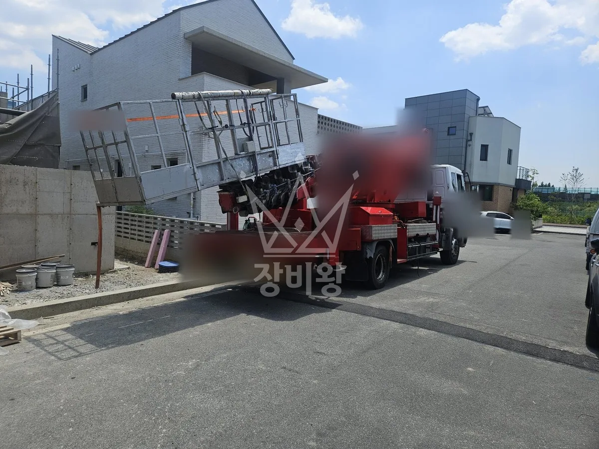 울산 스카이차 간판 작업 현장