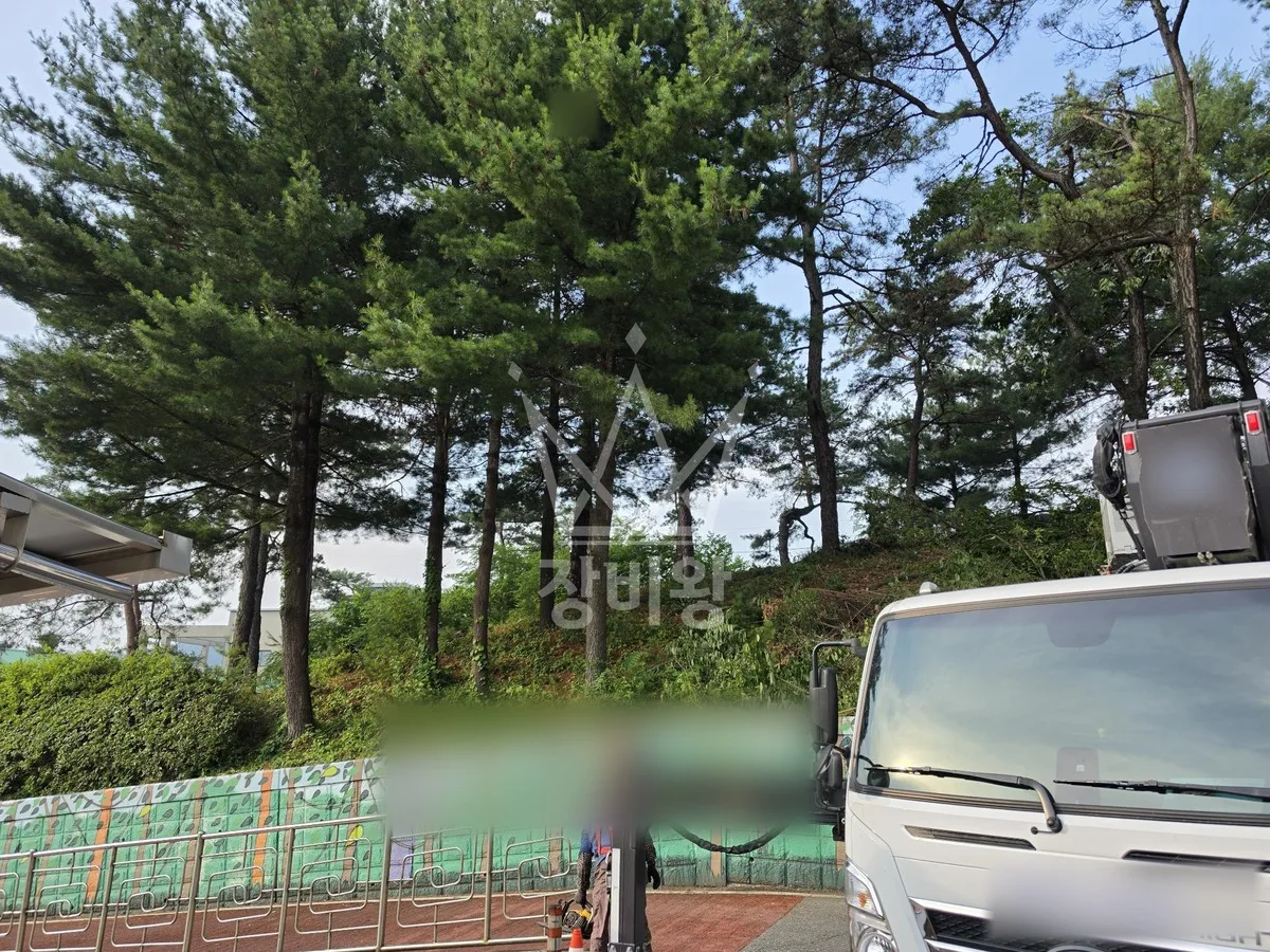 대전 유성구 궁동 스카이차 CCTV 작업 현장