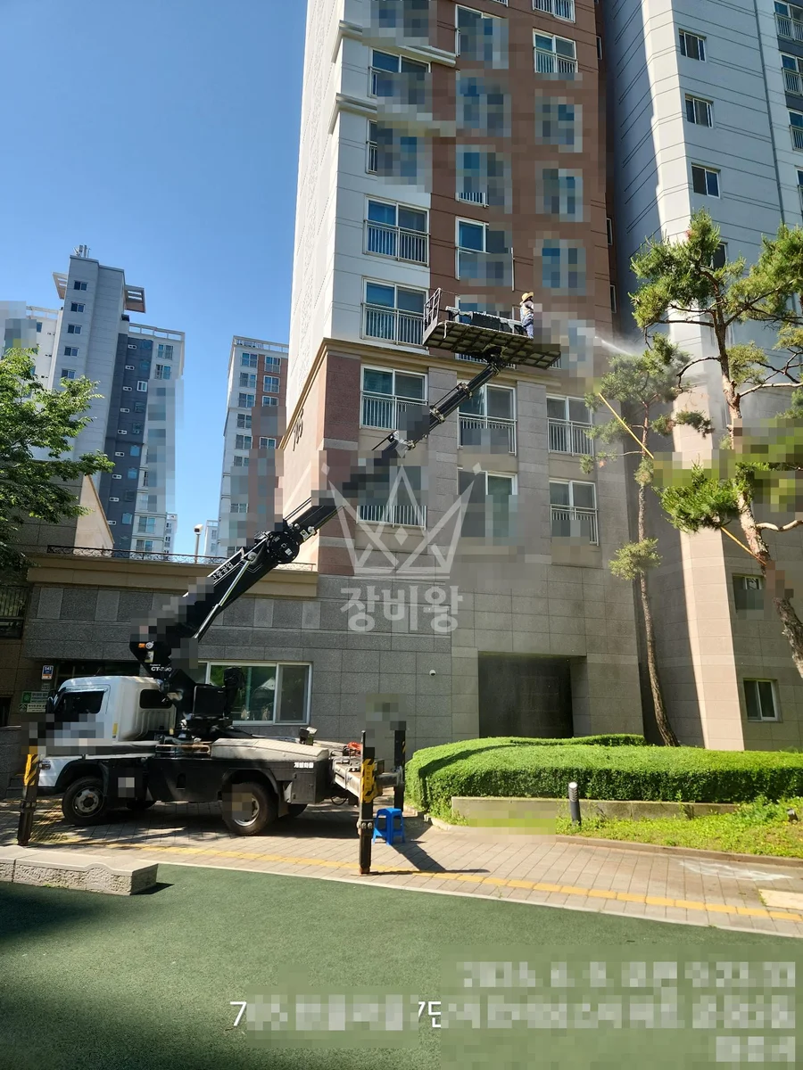 경기 파주시 탄현면 대동리 스카이차 간판 작업 현장