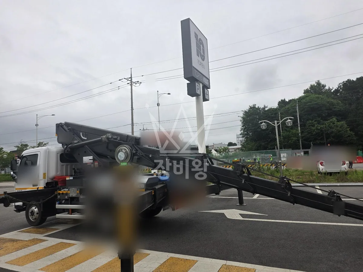 광주 서구 스카이차 에어컨 작업 현장