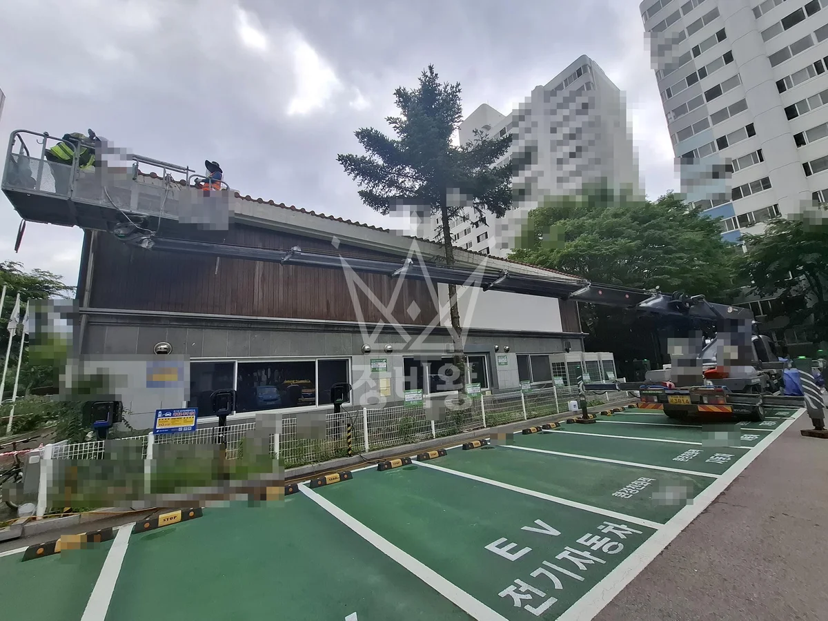 서울 강남구 개포동 스카이차 간판 작업 현장