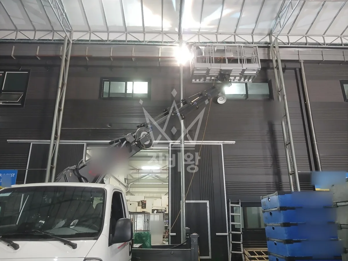경기 용인시처인구 원삼면 목신리 스카이차 CCTV 작업 현장