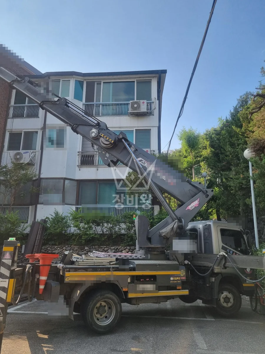 서울 광진구 군자동 스카이차 외벽 작업 작업 현장