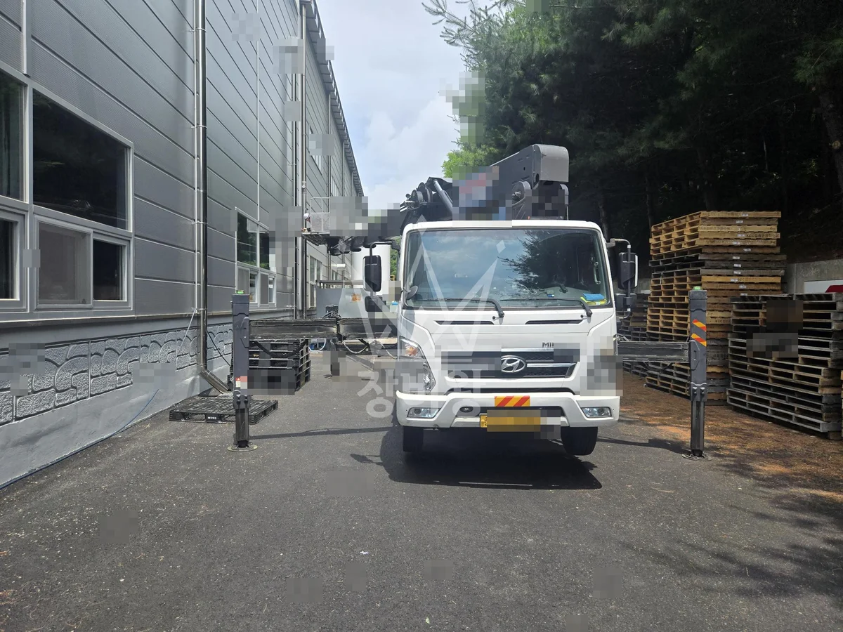 충남 보령시 스카이차 외벽 작업 작업 현장