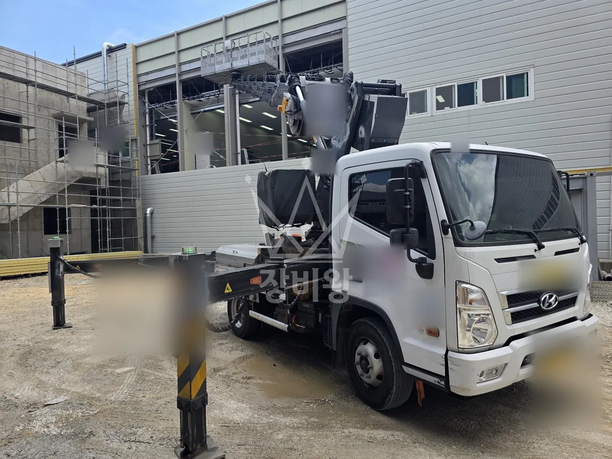 울산 북구 달천동 스카이차 외벽 작업 작업 현장