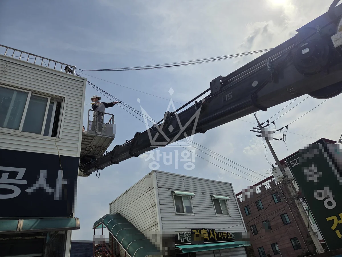 경기 남양주시 진건읍 사능리 스카이차 외벽 작업 작업 현장
