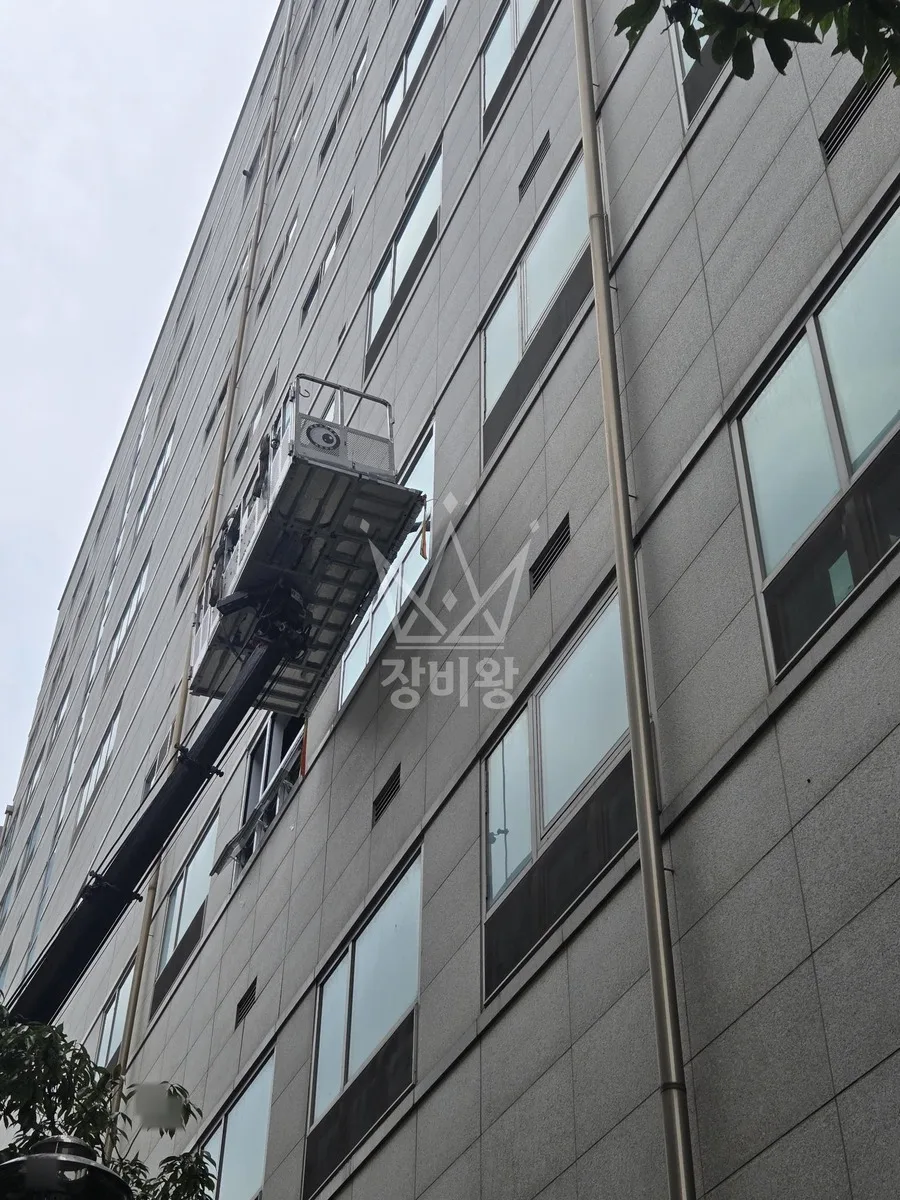 부산 강서구 스카이차 에어컨 작업 현장