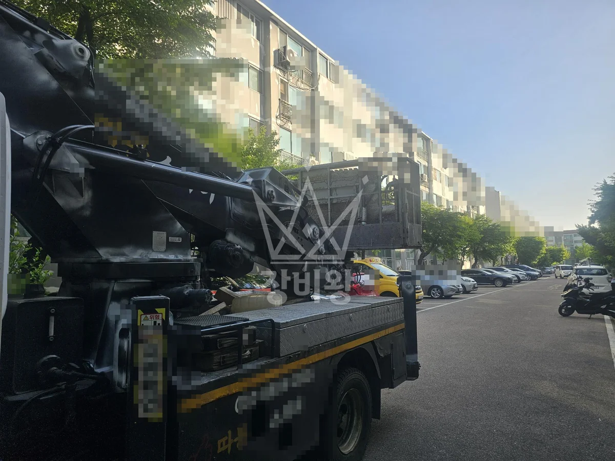 제주 제주시 애월읍 장전리 스카이차 지붕 공사 작업 현장