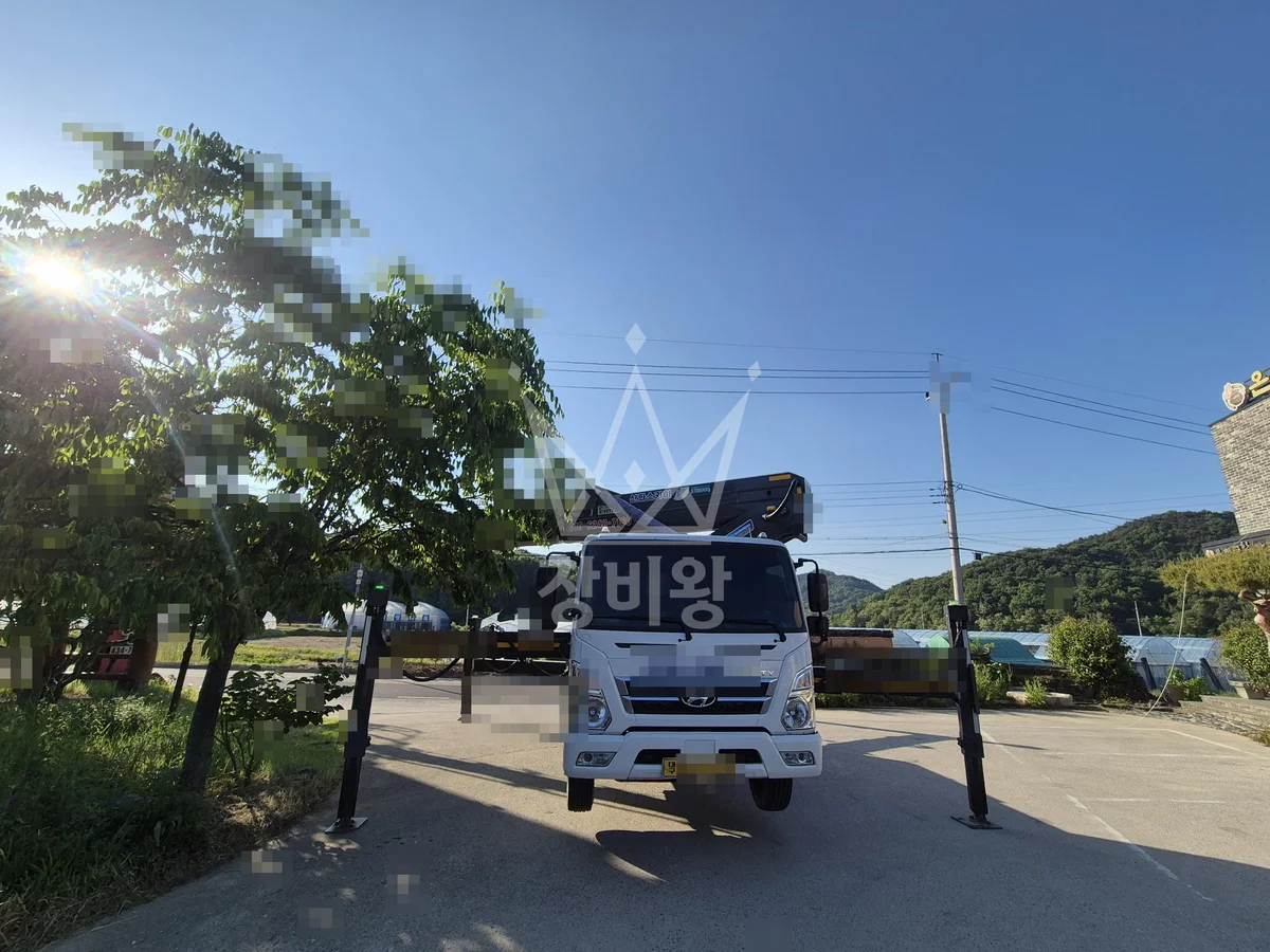 경북 포항시남구 스카이차 철골 작업 현장