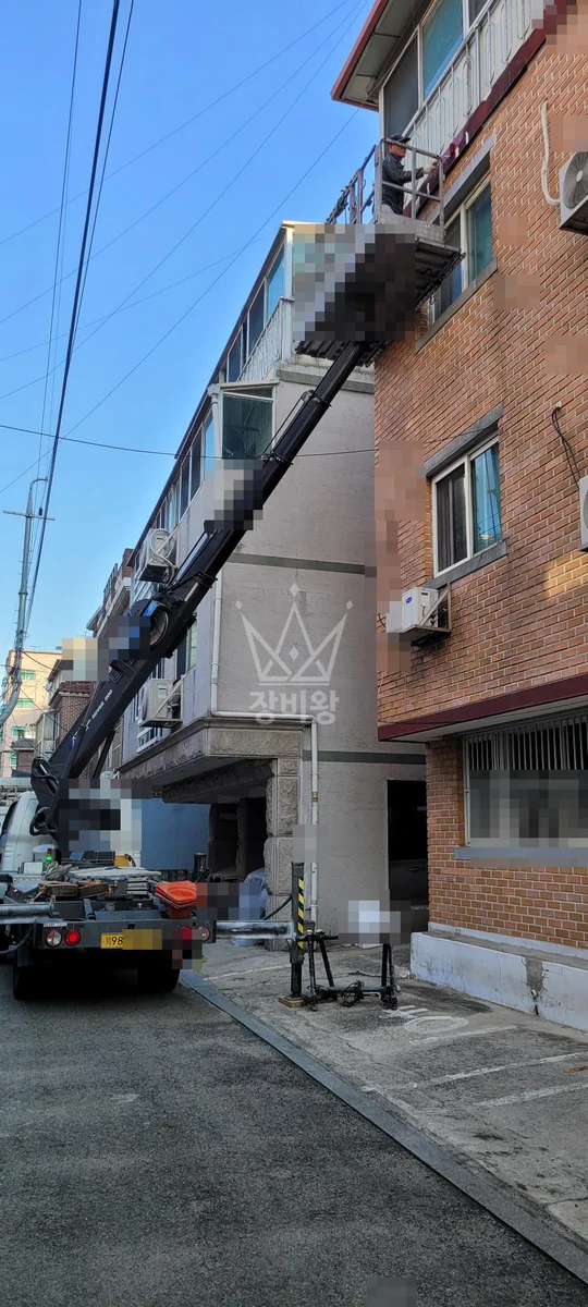 서울 성북구 정릉동 스카이차 외벽 작업 작업 현장