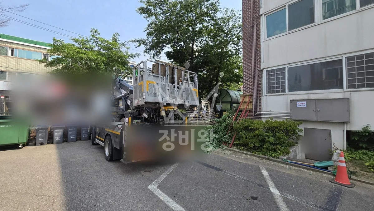 제주 제주시 조천읍 선흘리 스카이차 간판 작업 현장