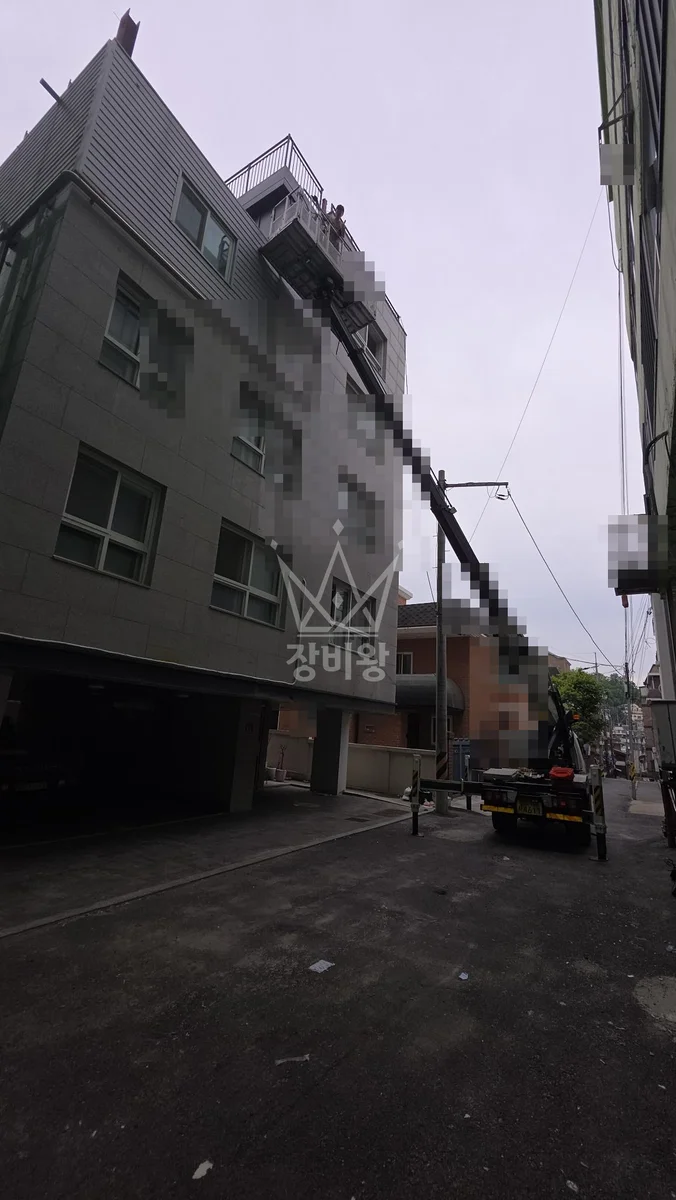 서울 은평구 응암동 스카이차 지붕 공사 작업 현장