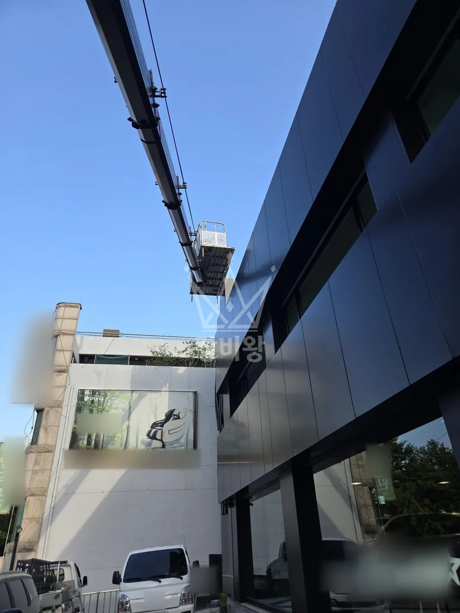 인천 계양구 용종동 스카이차 철골 작업 현장