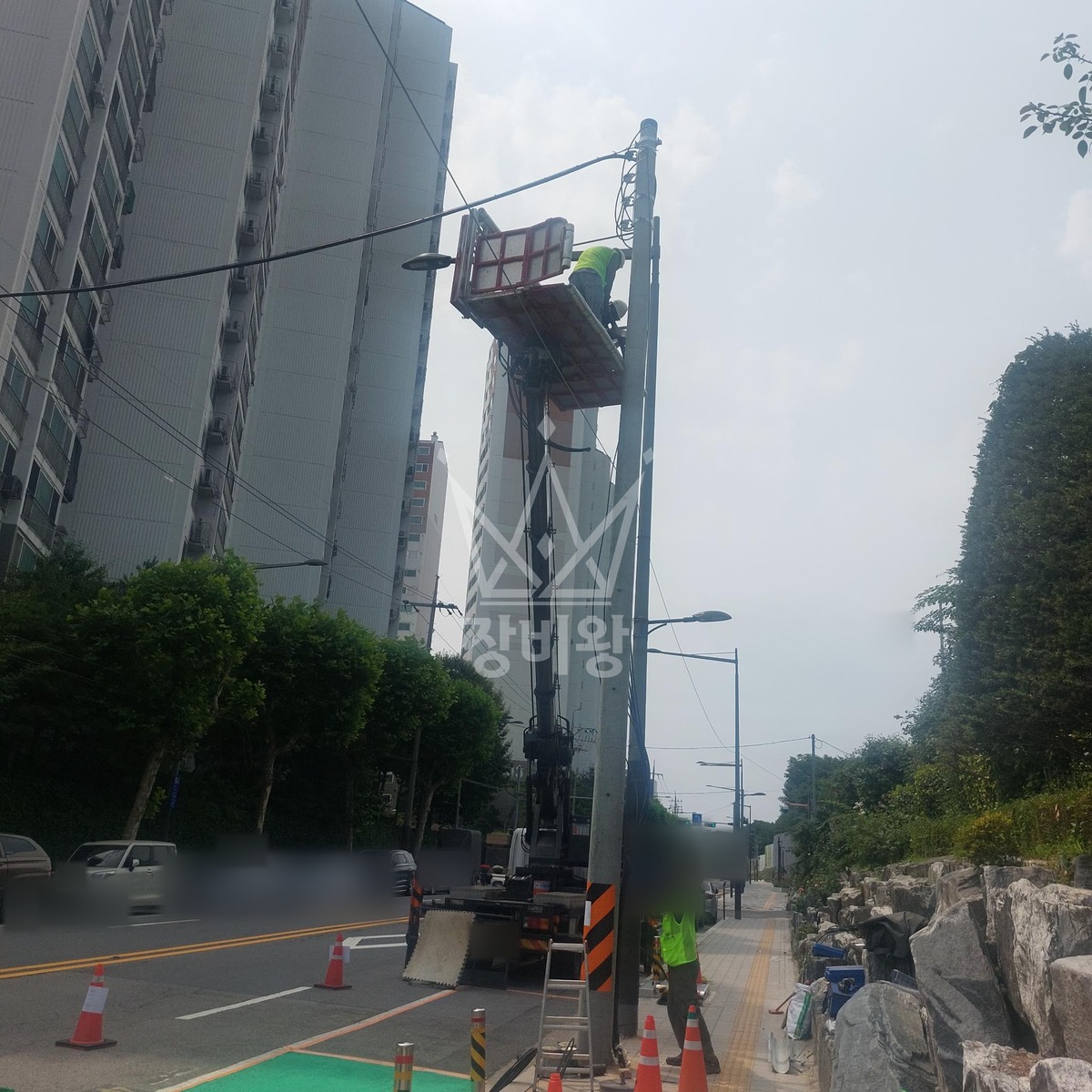 전국 스카이차 고소 작업 현장